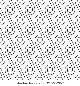 Vector seamless pattern. Modern stylish texture with wavy stripes. Geometric abstract background.