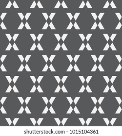Vector seamless pattern. Modern stylish texture. Repetition of the geometric tiles with crosses.
