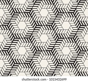 Vector seamless pattern. Modern stylish abstract texture. Repeating geometric tiles from striped elements

