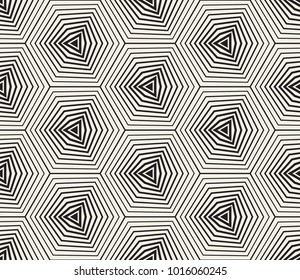 Vector seamless pattern. Modern stylish abstract texture. Repeating geometric tiles from striped elements
