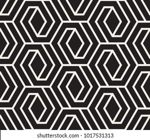 Vector seamless pattern. Modern stylish abstract texture. Repeating geometric tiles from striped elements
