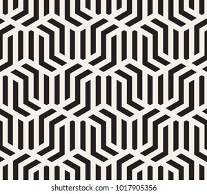 Vector seamless pattern. Modern stylish abstract texture. Repeating geometric tiles from striped elements
