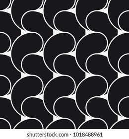 Vector seamless pattern. Modern stylish texture. Repetition of geometric tiles with an abstract mesh of drops.