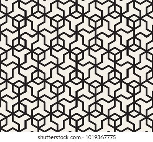 Vector seamless pattern. Modern stylish abstract texture. Repeating geometric tiles from striped elements
