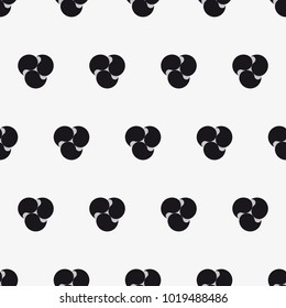 Vector seamless pattern. Modern stylish texture. Repetition of geometric tiles with an abstract mesh of drops.