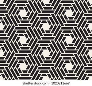 Vector seamless pattern. Modern stylish abstract texture. Repeating geometric tiles from striped elements
