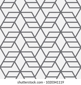 Vector seamless pattern. Modern stylish texture. Repeating geometric tiles with a grid of rhombuses.