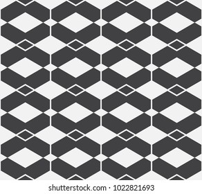 Vector seamless pattern. Modern stylish texture. Repeating geometric tiles with a grid of rhombuses.