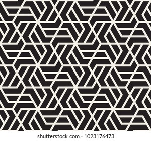 Vector seamless pattern. Modern stylish abstract texture. Repeating geometric tiles from striped elements
