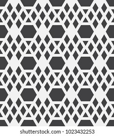 Vector seamless pattern. Modern stylish texture. Repeating geometric tiles with hexagonal grid.