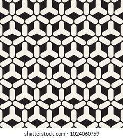 Vector seamless pattern. Modern stylish texture with monochrome bold elements. Repeating geometric hexagonal grid. Simple graphic design. Trendy hipster geometry.