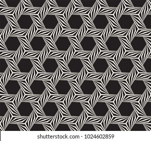 Vector seamless pattern. Modern stylish abstract texture. Repeating geometric tiles from striped elements

