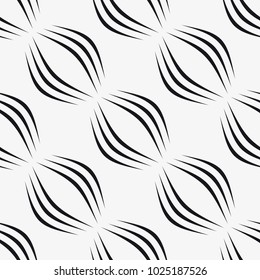Vector seamless pattern. Modern stylish texture with wavy stripes. Geometric abstract background.
