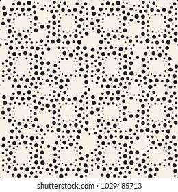 Vector seamless pattern. Modern stylish texture. Repeating abstract background with chaotic dots.