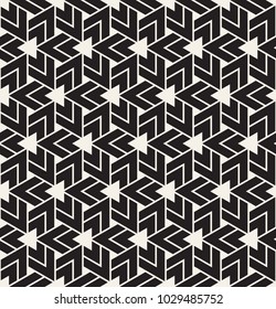 Vector seamless pattern. Modern stylish texture. Repeating geometric tiles with bold triangles. Contemporary graphic design. Trendy hipster monochrome print.