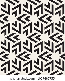 Vector seamless pattern. Modern stylish texture. Repeating geometric tiles with bold triangles. Contemporary graphic design. Trendy hipster monochrome print.