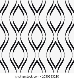 Vector seamless pattern. Modern stylish texture with wavy stripes. Geometric abstract background.