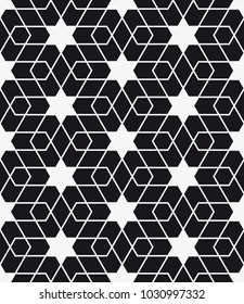  Vector seamless pattern. Modern stylish texture. Repeating geometric tiles with a grid of rhombuses.