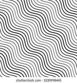  Vector seamless pattern. Modern stylish texture with wavy stripes. Geometric abstract background.