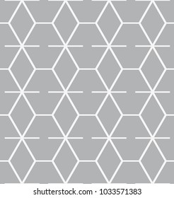  Vector seamless pattern. Modern stylish texture. Repeating geometric tiles with hexagonal grid.