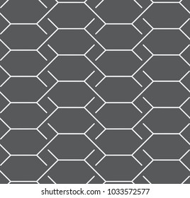  Vector seamless pattern. Modern stylish texture. Repeating geometric tiles with hexagonal grid.