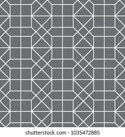  Vector seamless pattern. Modern stylish texture. Repeating geometric tiles with a grid of squares.