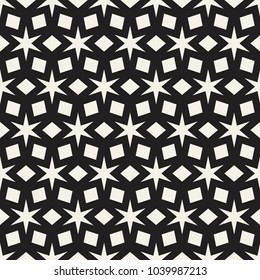 Vector seamless pattern. Modern stylish texture. Geometric striped ornament. Monochrome lattice