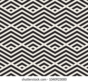 Vector seamless pattern. Modern stylish abstract texture. Repeating geometric tiles from striped elements