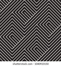 Vector seamless pattern. Modern stylish abstract texture. Repeating geometric tiles from striped elements