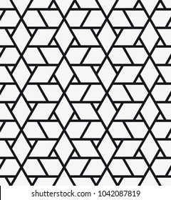  Vector seamless pattern. Modern stylish texture. Repeating geometric tiles with a grid of rhombuses.