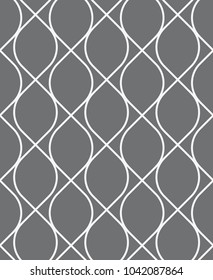  Vector seamless pattern. Modern stylish texture with wavy stripes. Geometric abstract background.