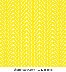 Vector seamless pattern. Modern stylish texture with wavy stripes. Geometric abstract background.Yellow and white