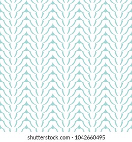Vector seamless pattern. Modern stylish texture with wavy stripes. Geometric abstract background.White and blue