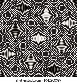 Vector seamless pattern. Modern stylish abstract texture. Repeating geometric tiles from striped elements