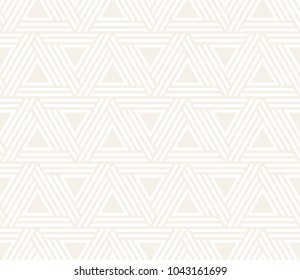 Vector seamless pattern. Modern stylish texture. Repeating geometric tiles from striped triangle elements