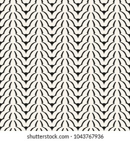 Vector seamless pattern. Modern stylish texture with wavy stripes. Geometric abstract background.White and black