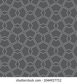  Vector seamless pattern. Modern stylish texture. Repeating geometric tiles with a grid of rhombuses.