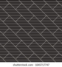 Vector seamless pattern. Modern stylish abstract texture. Repeating geometric tiles from striped elements