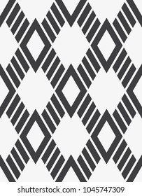  Vector seamless pattern. Modern stylish texture. Repeating geometric tiles with a grid of rhombuses.