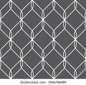  Vector seamless pattern. Modern stylish texture. Repeating geometric tiles with abstract grid of ovals.