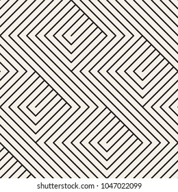 Vector seamless pattern. Modern stylish abstract texture. Repeating geometric tiles from striped elements