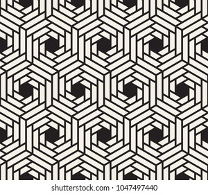 Vector seamless pattern. Modern stylish abstract texture. Repeating geometric tiles from striped elements