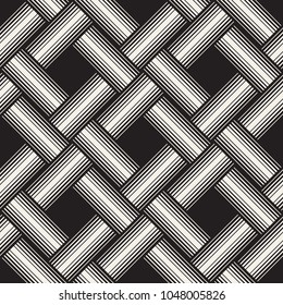 Vector seamless pattern. Modern stylish abstract texture. Repeating geometric tiles from striped elements