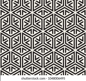 Vector seamless pattern. Modern stylish abstract texture. Repeating geometric tiles from striped elements