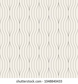 Vector seamless pattern. Modern stylish texture. Geometric striped ornament. Monochrome linear waves.