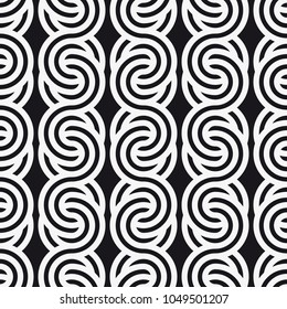  Vector seamless pattern. Modern stylish texture with wavy stripes. Geometric abstract background.