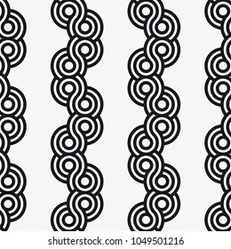  Vector seamless pattern. Modern stylish texture with wavy stripes. Geometric abstract background.