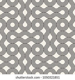 Vector seamless pattern. Modern stylish abstract texture. Repeating geometric tiles from striped elements