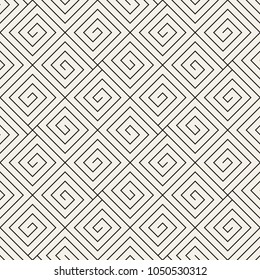 Vector seamless pattern. Modern stylish abstract texture. Repeating geometric tiles from striped elements
