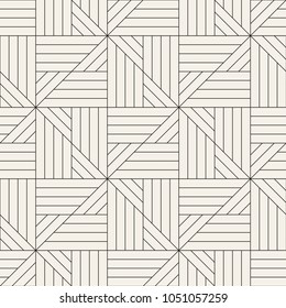 Vector seamless pattern. Modern stylish abstract texture. Repeating geometric tiles from striped elements